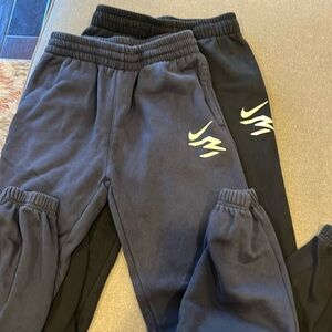 BOYS EUC Nike 3Brand sweatpants. Navy blue is size large and black are size XL